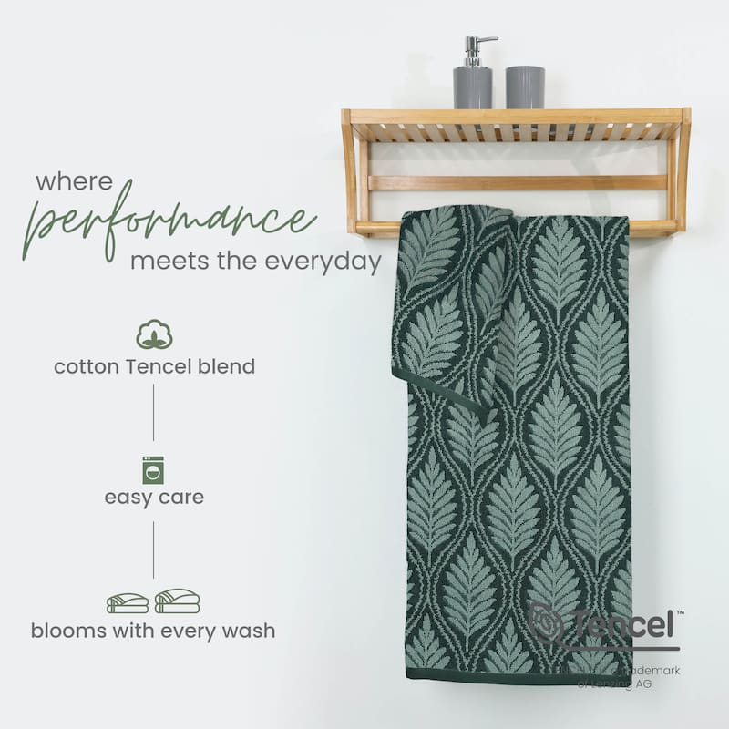 Martex Restore Fern Ogee Sage Bath Towel