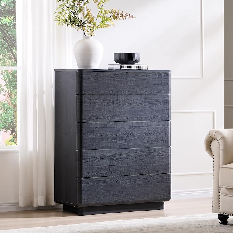 Modern 6 Drawer Dresser for Bedroom, Handle-less Wooden Dressers