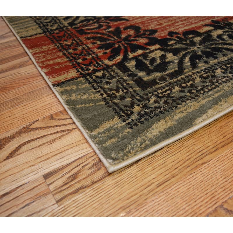American Destination Woodgrain Multi Lodge Area Rug