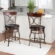 preview thumbnail 7 of 10, Onyx Big & Tall 360 Swivel Metal and Wood Scroll Counter Stool