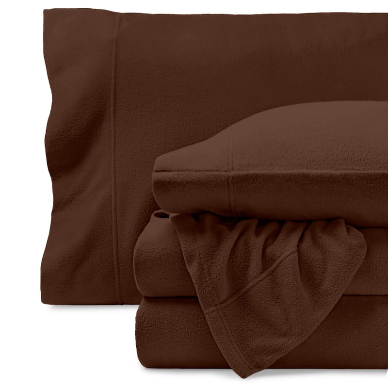 Bare Home Polar Fleece Deep Pocket Sheet Set - Twin XL - Cocoa