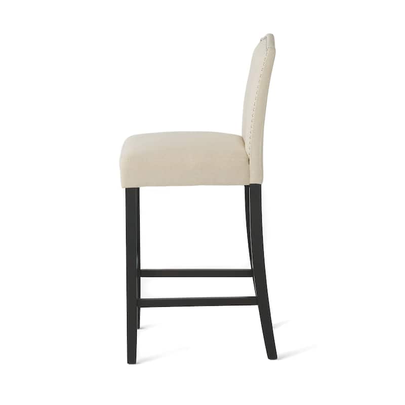 Logan 30-inch Fabric Backed Barstool by Christopher Knight Home (Set of 2) - 18.63" D x 22.00" W x 45.00" H