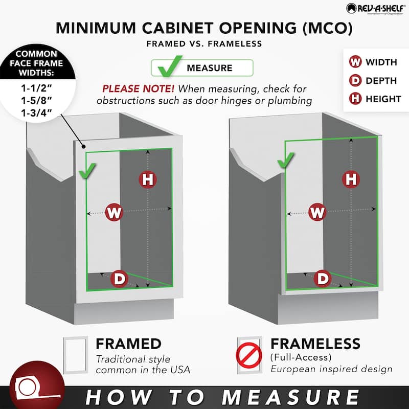 Rev-A-Shelf Base Cabinet Heavy Duty Door Mounted Storage Organizer, 54DS-14-1 - 2.7