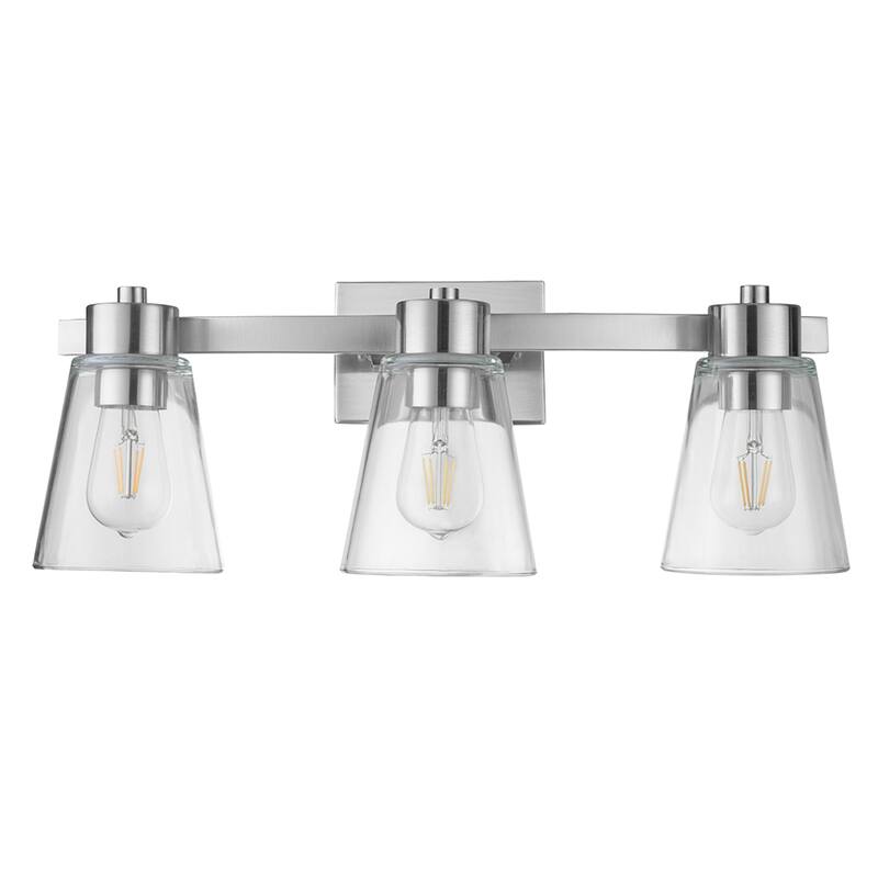 Prominence Home Fairendale Brushed Nickel Farmhouse Vanity & Bathroom Light - Brushed Nickel
