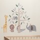 preview thumbnail 3 of 2, Lambs & Ivy Jungle Story Safari Elephant/Tree Nursery Wall Decals/Stickers