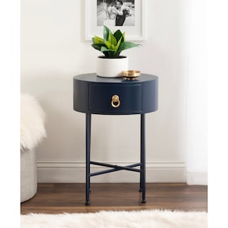 Kate and Laurel Decklyn Glam Oval Side Table