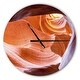 preview thumbnail 9 of 8, Designart 'Antelope Canyon Inside View' Oversized Modern Wall CLock