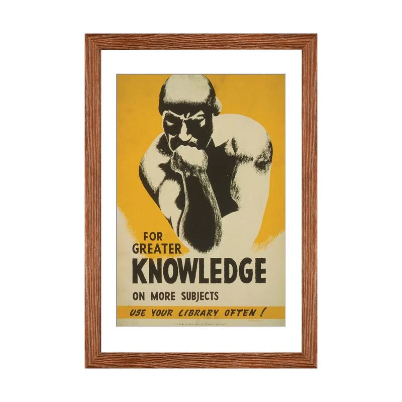 iCanvas "Use Your Library Often" by Library of Congress - Walnut - 24x16x1