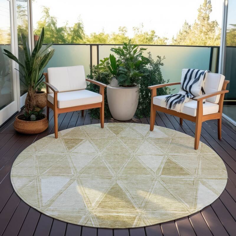 Machine Washable Indoor/ Outdoor Chantille Modern Diamonds Rug