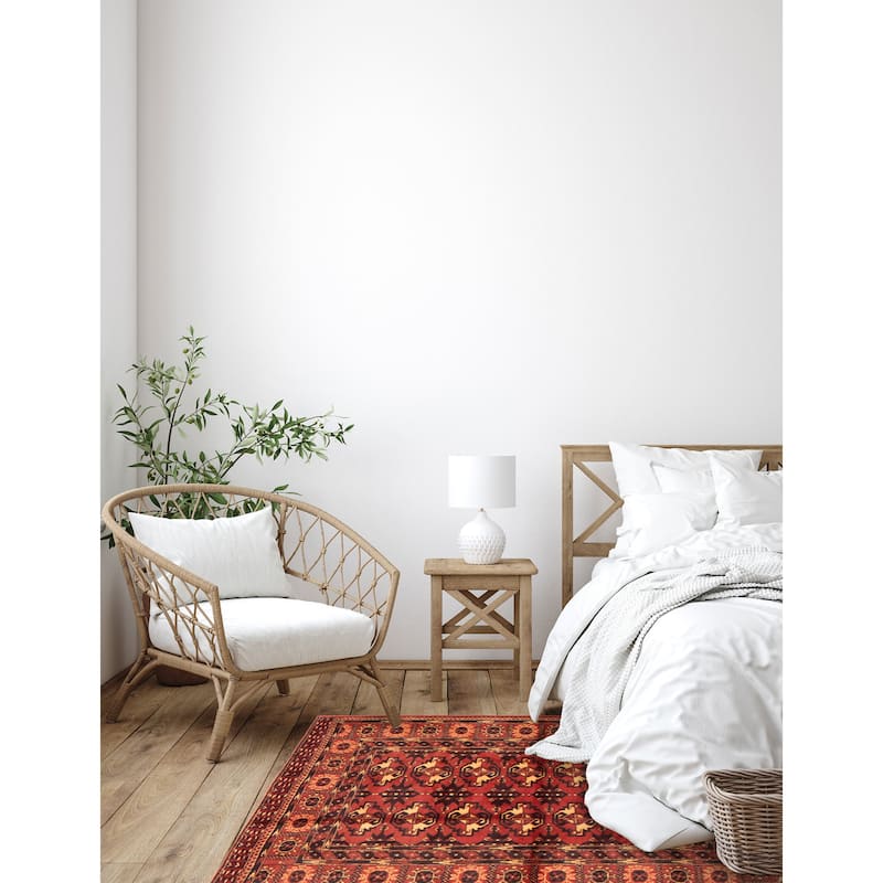 Teimani Red Rug 4'1" x 5'9" - 4'1 x 5'9