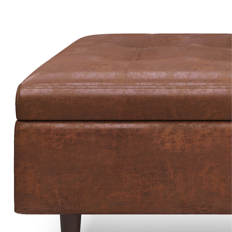 WYNDENHALL Blanchette Mid Century Modern Storage Ottoman