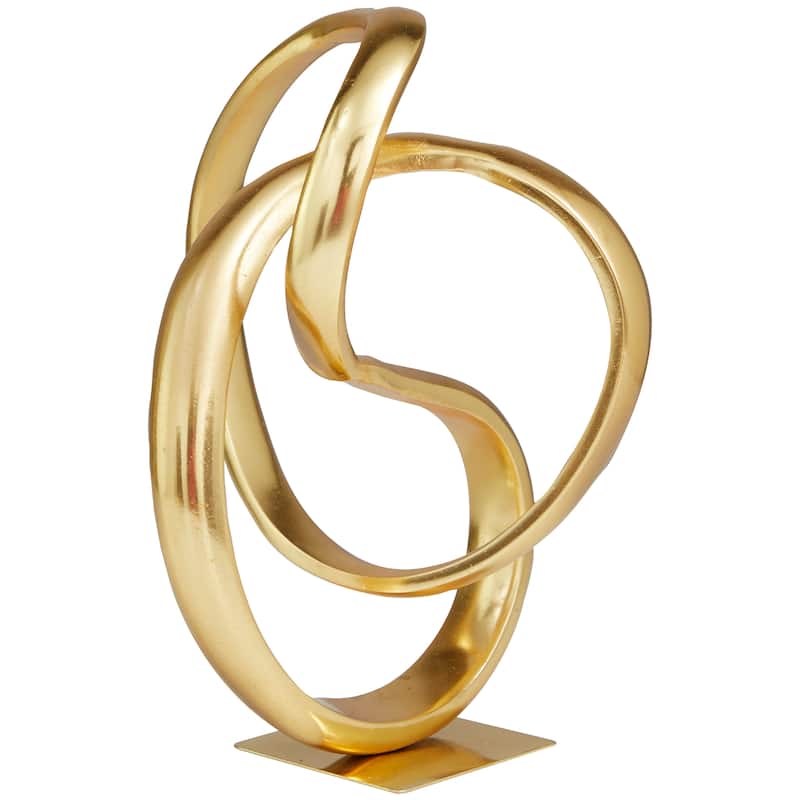 Minimalist Aluminum Metal Abstract Sculpture - Gold or Dark Gray