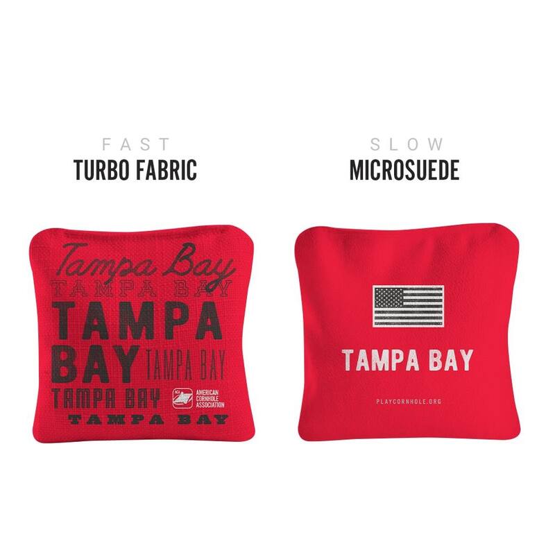 Tampa Bay Football Red Dual Sided Cornhole Bags