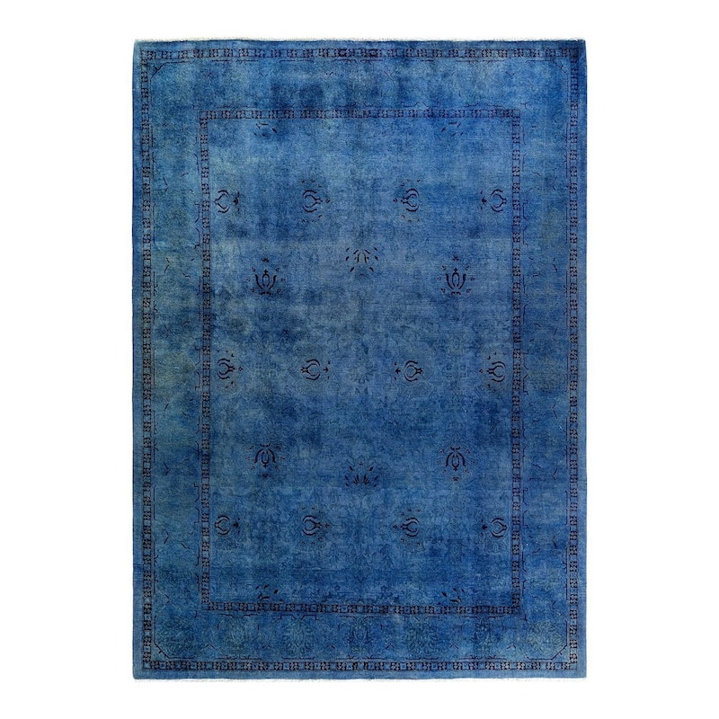 Contemporary Overdyed Wool Hand Knotted Area Rug - 6' 1" x 8' 6"