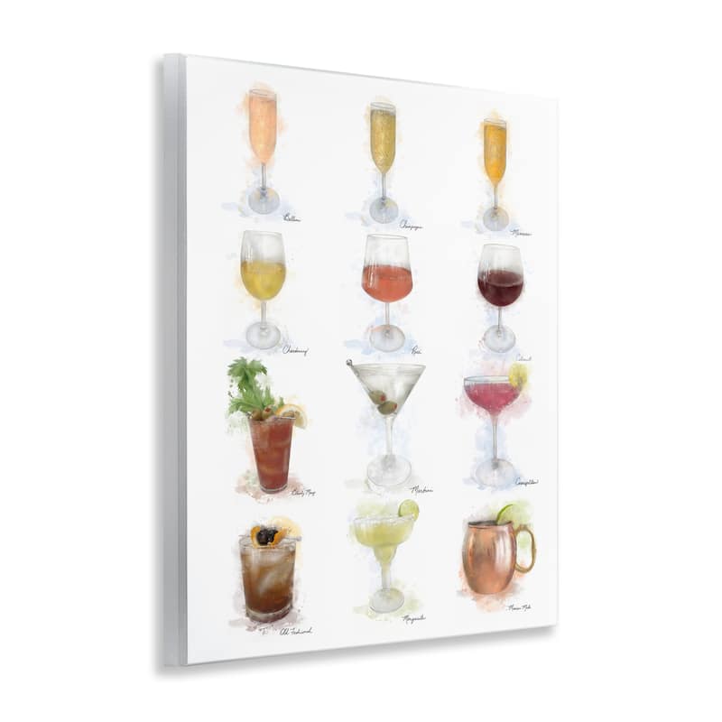 Stupell Soft Artisanal Cocktails Menu Wall Plaque Art Design By Matthew Piotrowicz