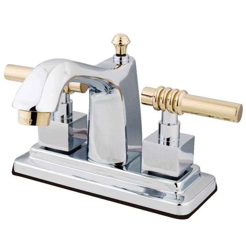 Milano 4 in. Centerset Bathroom Faucet - Polished Chrome/Polished Brass