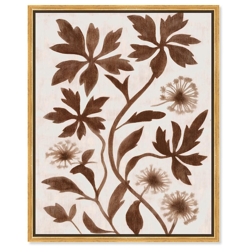 Sepia Sepal I Canvas by Art Remedy - Gold - 36" x 45"