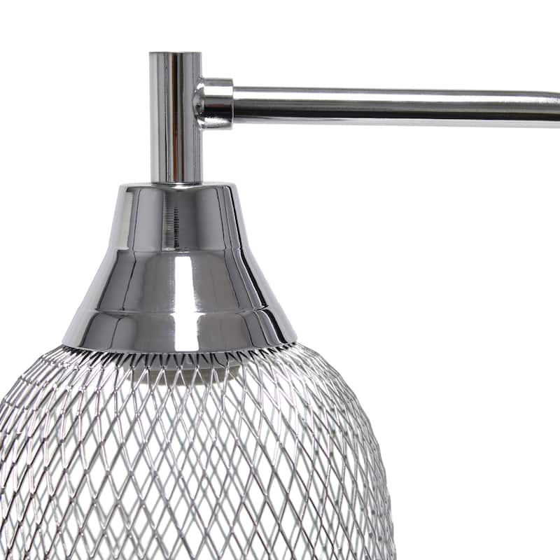 Desk Lamp with Mesh Wire Shade - 19" - Chrome Finished
