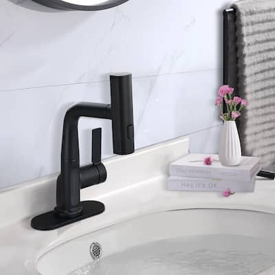 Vanityfair Pulling Lifting Digital Display Faucet, Single Handle Waterfall Bathroom Faucet, Pull Out Bathroom Faucet