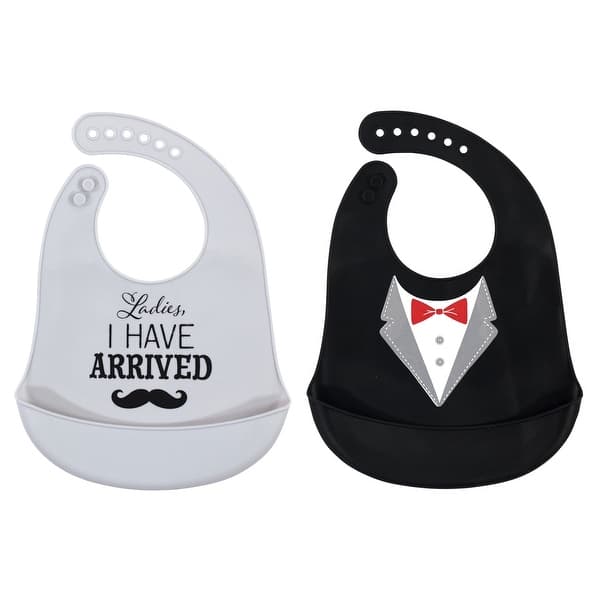 slide 1 of 1, Hudson Baby Infant Boy Silicone Bibs 2pk, Ladies I Have Arrived, One Size - Ladies I Have Arrived - One Size One Size - Ladies I Have Arrived