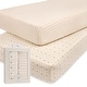 preview thumbnail 9 of 47, Ely's & Co. Baby Fitted Crib Sheet Set - 2 Pack - 28" x 52" Pink Linear Floral