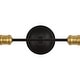 preview thumbnail 7 of 7, Grace 13.25" 2-Light Industrial Farmhouse Iron LED Vanity, Oil Rubbed Bronze/Brass Gold by JONATHAN Y