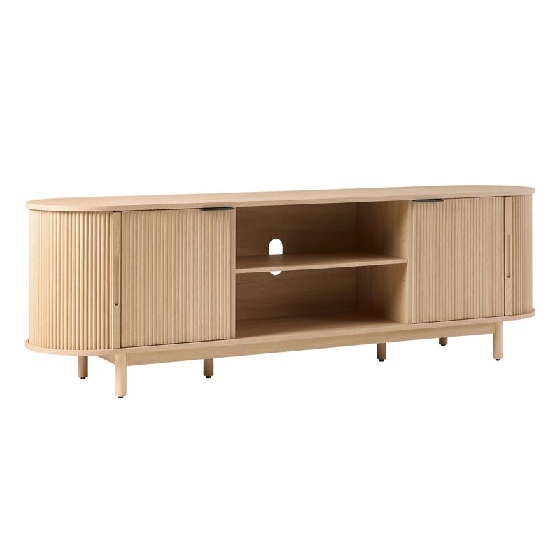 Middlebrook Designs Modern Reeded 70-inch TV Stand with Open Storage
