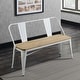 preview thumbnail 1 of 1, Furniture of America Rish Industrial Metal 47-inch Backed Dining Bench White