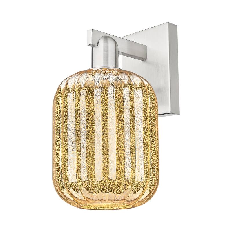 Innovations Lighting 716-1W-14-7 Preston Sconce Preston 14" Tall Wall - Brushed Satin Nickel / Mercury