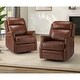 preview thumbnail 26 of 49, Kunibert Multifunctional Genuine Leather Nursery Chair with Metal Swivel Base Set of 2 by HULALA HOME BROWN