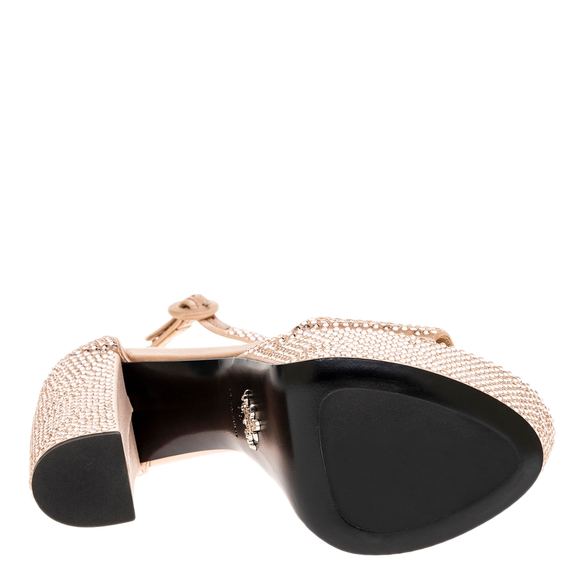 Prada Platform Sandals with Crystals - Overstock - 42956316