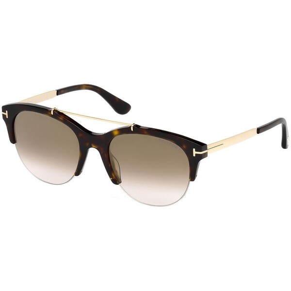 Tom Ford FT0517 52G Adrenne Dark Havana Round Sunglasses - 55-19-140 ...