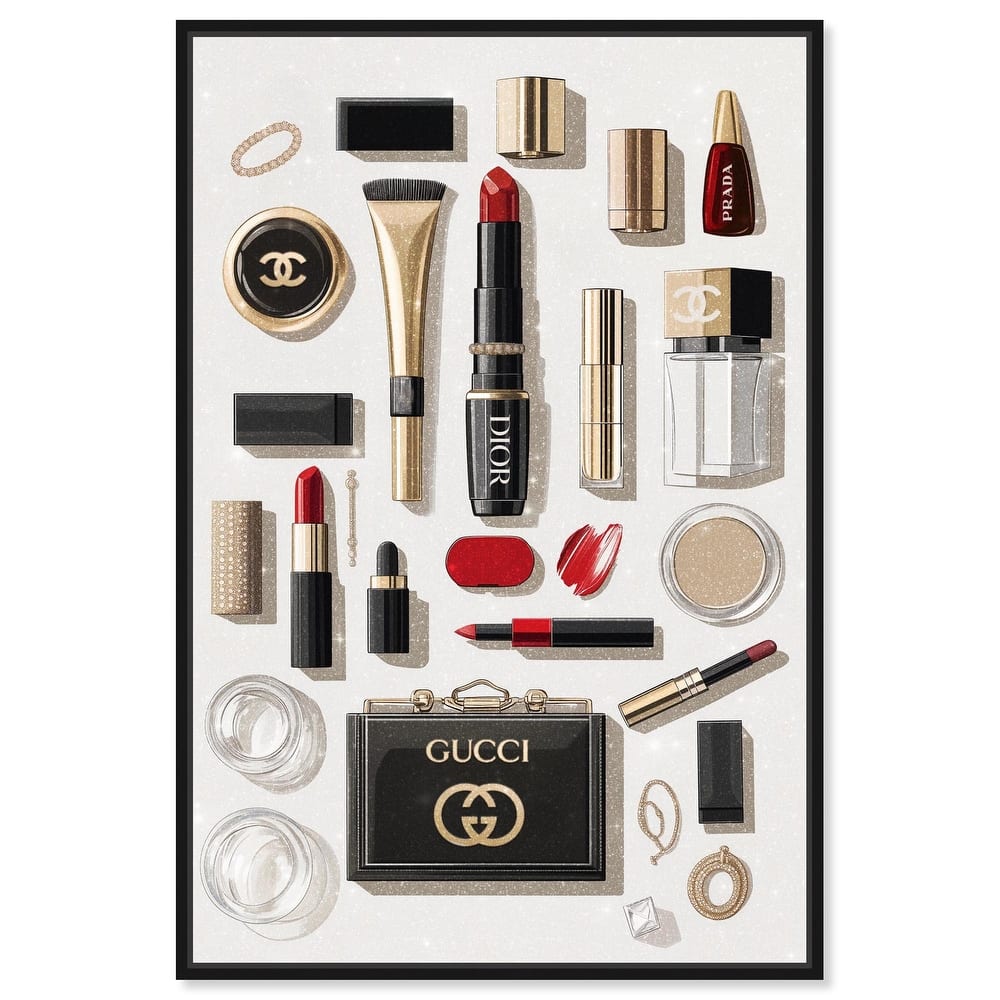 Luxury Makeup Collection II Canvas by Art Remedy
