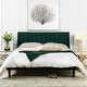 preview thumbnail 127 of 193, Aspen Upholstered Channel Tufted Platform Bed Evergreen Velvet - Queen