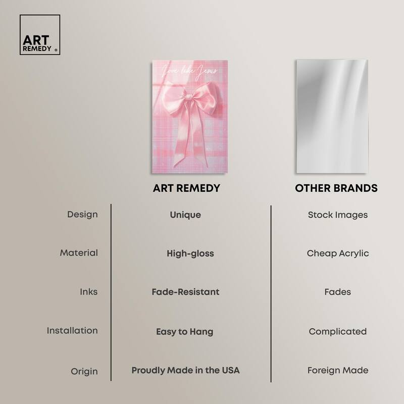 Love Like Jesus Bow Acrylic by Art Remedy, Ready to Hang