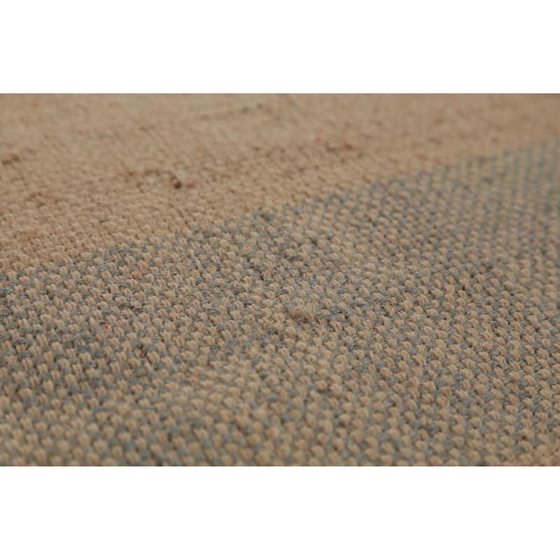 Hand Woven Oriental 100% Jute Carpet Southwestern Modern Multi-Colored Kilim Area Rug - 13' 5'' X 10' 8''