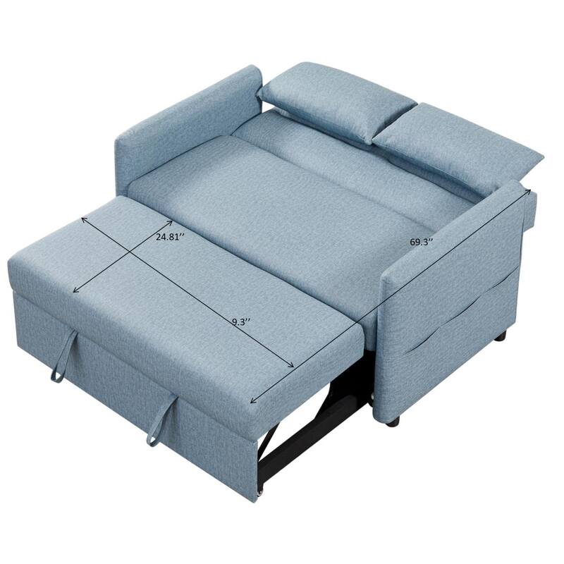 Fabric Leather 2 Seat Sofa