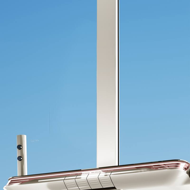 12.99" Brass LED Digital Display Shower System, Thermostatic Shower Faucet Set with Rough in-Valve
