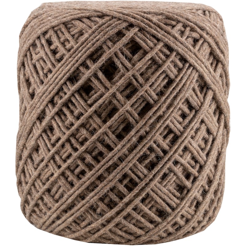 Surya Josey Spooled Felted Wool 16-inch Pouf