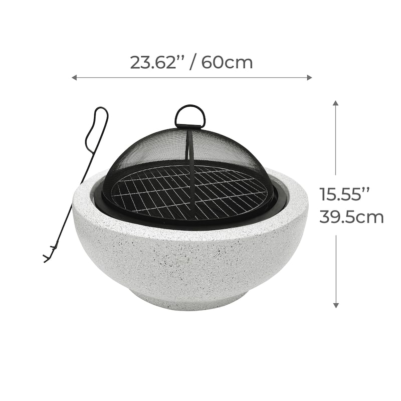 Teamson Home Outdoor 23.62" Wood Burning Fire Pit