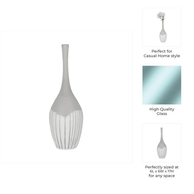 Frosted Flower Glass Vase - Elegant Sculptural Vase for Home Decor