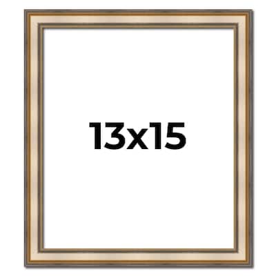 13x15 Frame Gold Solid Wood Shadow Box Width 1.5 Inches | Interior Frame Depth 2 3/8 Inches