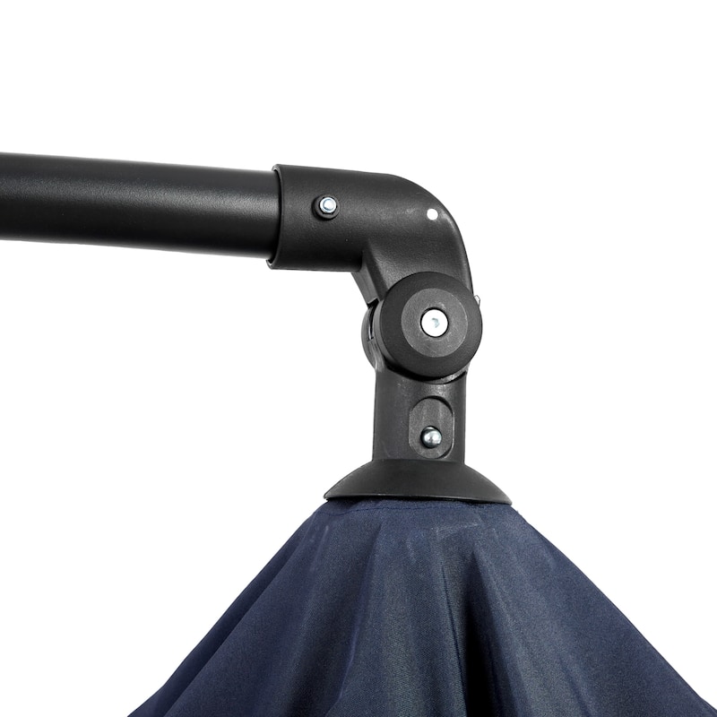 9.64 ft. Steel Market Outdoor Patio Umbrella with 8 Ribs, Offset Hanging Umbrella with Easy Tilt Adjustment