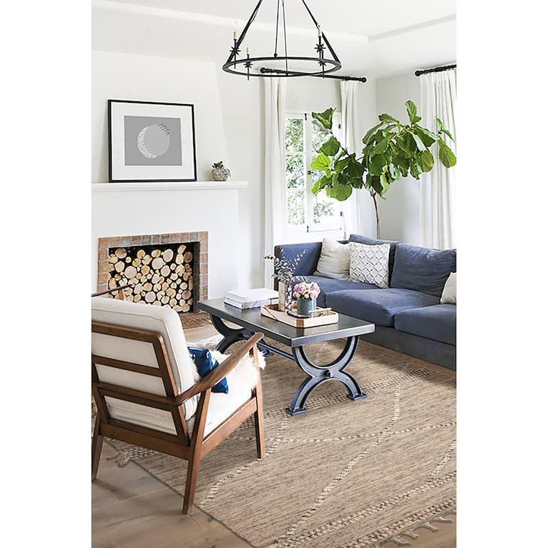 ECARPETGALLERY Hand-knotted Tangier Ivory Wool Rug - 9'1 x 12'1
