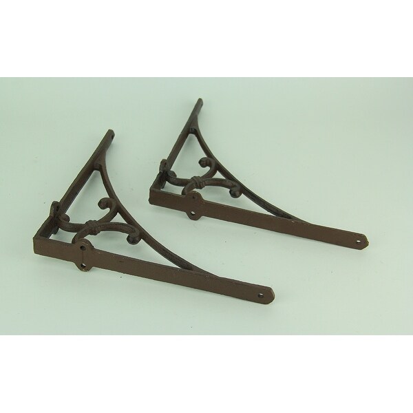 Hooks Brackets Curtain Rods Set Of 4 Cast Iron Shelf Brackets