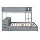 preview thumbnail 4 of 10, Full-Over-Full Bunk Bed with Twin size Trundle, Storage and Desk