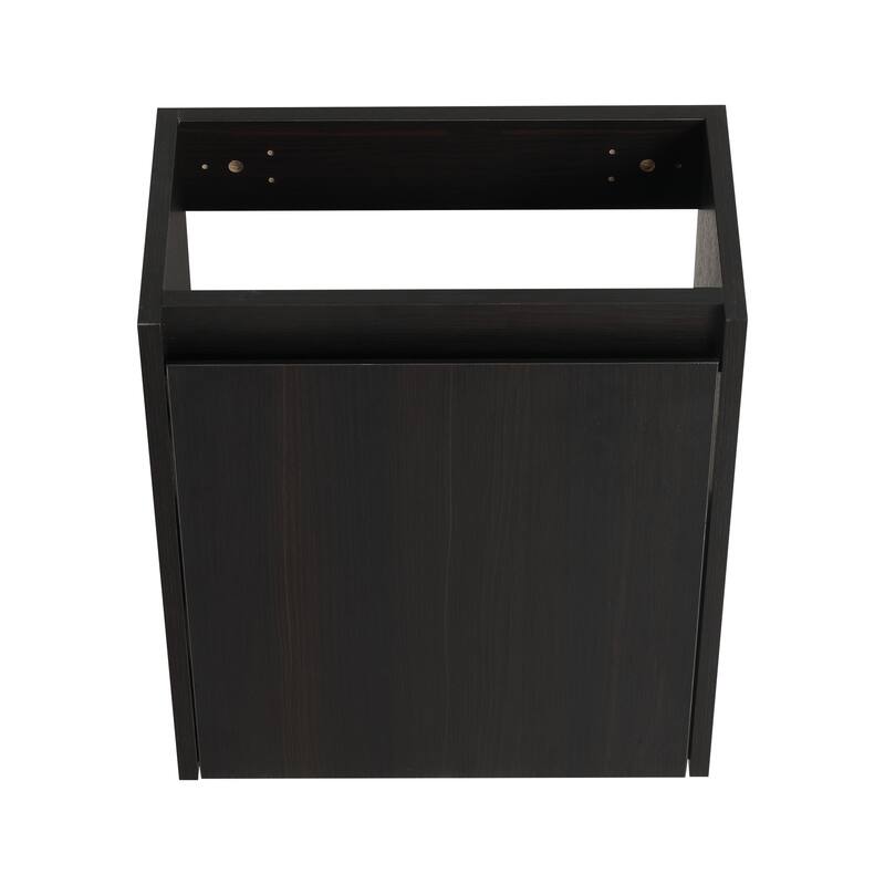 16" Bathroom Vanity Sink Combo with Ceramic Sink, Oak Cabinet for Small Bathrooms and Powder Rooms