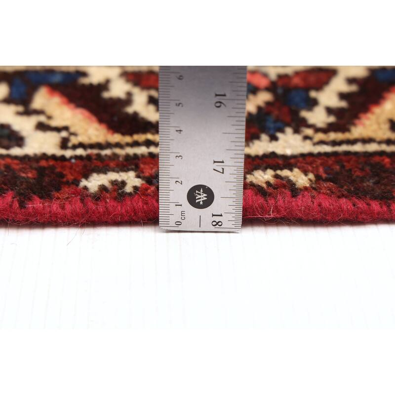 ECARPETGALLERY Hand-knotted Anatolian Vintage Dark Red Wool Rug - 4'4 x 6'2