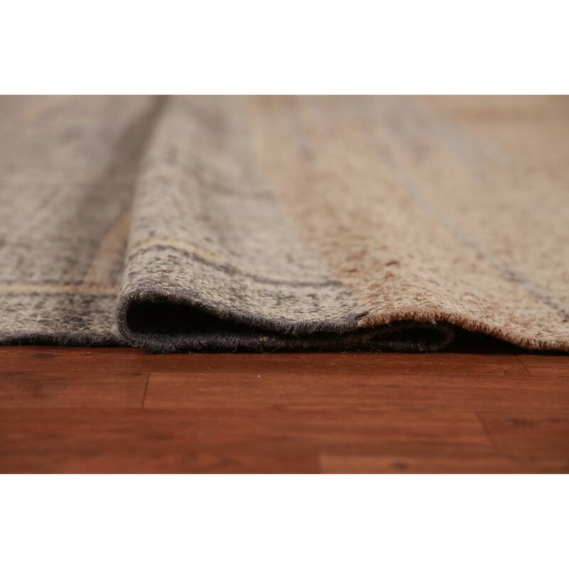 Hand Woven Oriental 100% Jute Carpet Southwestern Modern Purples Kilim Area Rug - 13' 1'' X 10' 6''