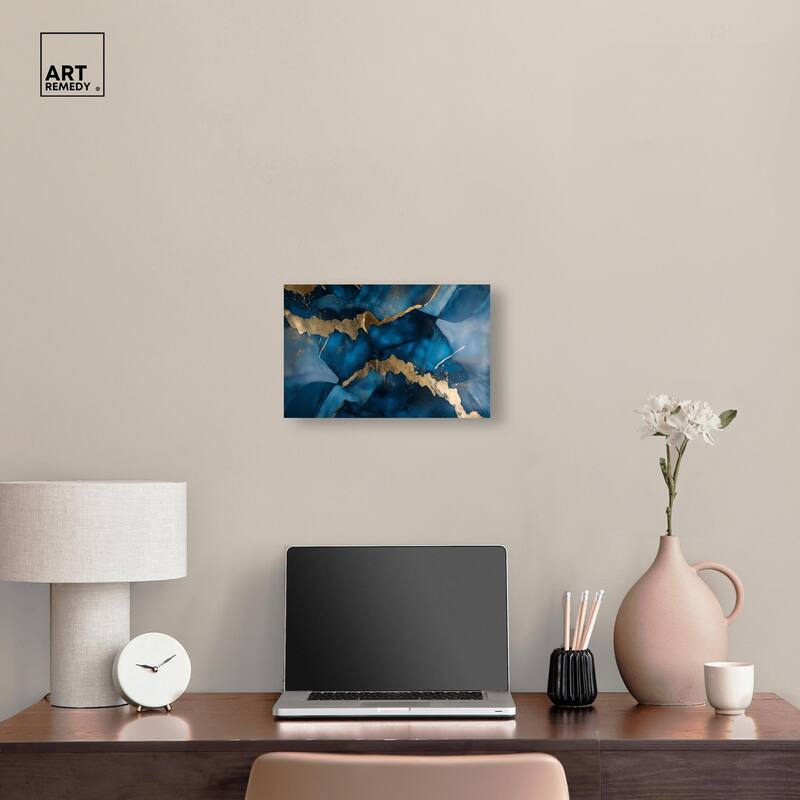 Dark Texture Golden Touch III Canvas by Art Remedy, Gallery Wrapped